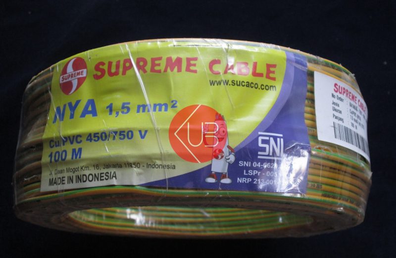 Kabel Supreme Nya 1.5 Kuning – 50meter dan 100meter